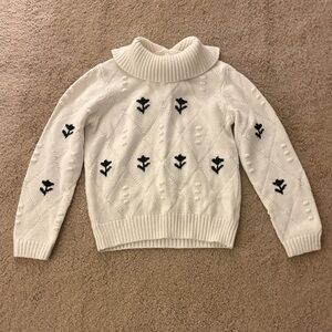 Janie and Jack Cream Sweater with Black Accents